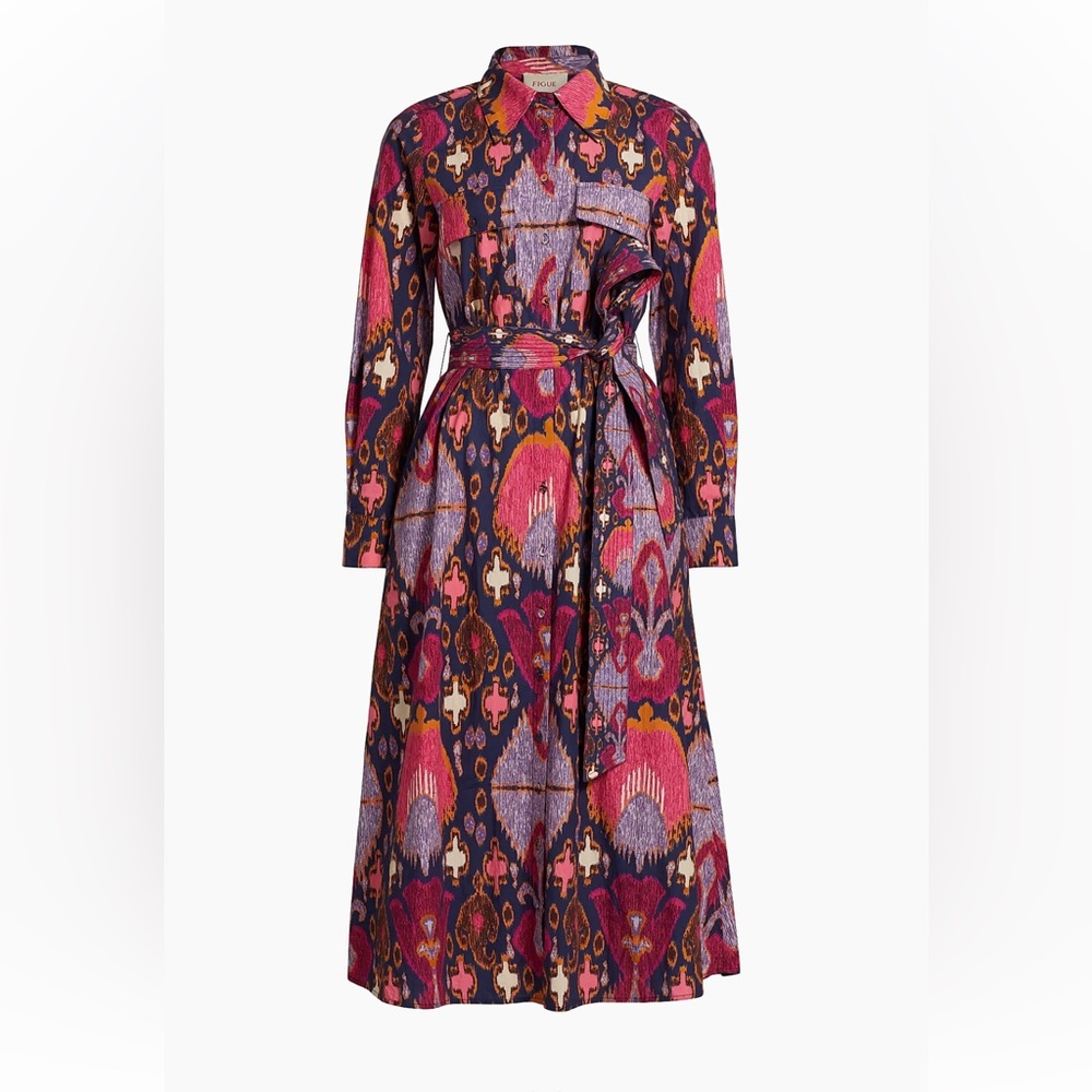 Figue Bassa Printed Midi Shirtdress size small
NWOT - Picture 5 of 16